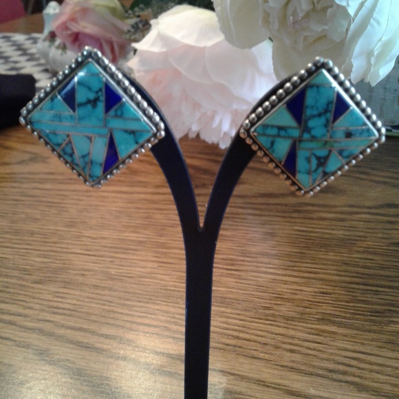 Jewelry - Native American Cecelia Yazzie Inlaid Earrings